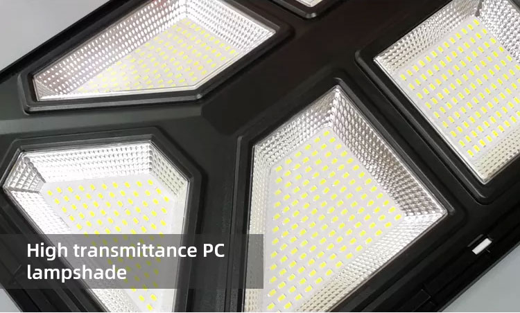 high transmittance PC lens ABS Plastic Solar Street Lamp